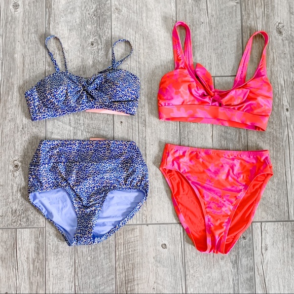 👙SALE $30 👙 NBW Pink high waisted swimsuit Bikini - Picture 6 of 7